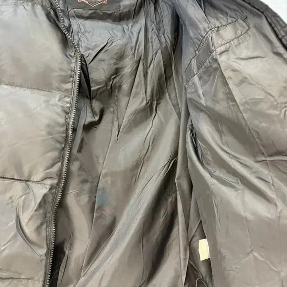 Castle X Raceware Puffer Coat Youth XL Black Hidden Hood Snowmobile Jacket - Picture 8 of 13